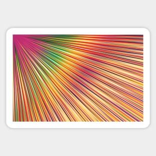 Rainbow rays, abstract print, diagonal lines Sticker